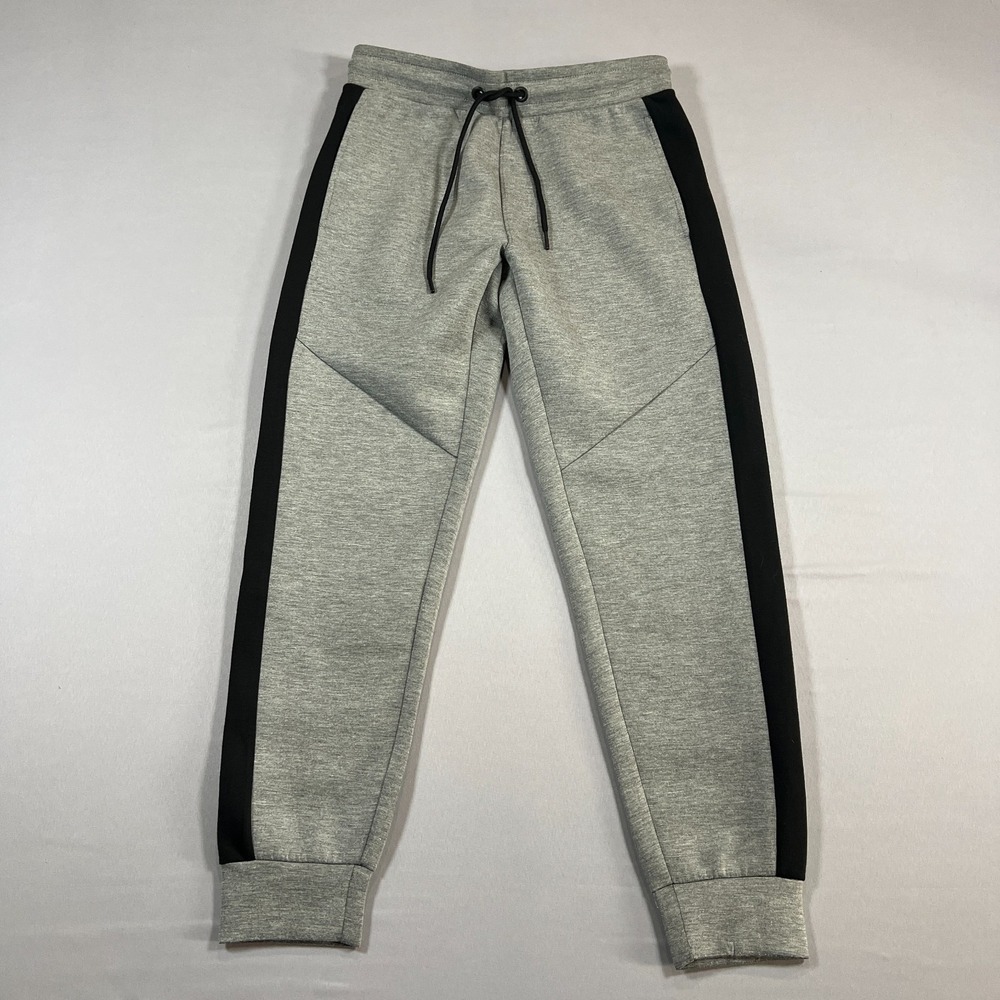 Aeropostale Jogger Pants Womens Small Gray Black Stretch Drawstring Tapered Leg